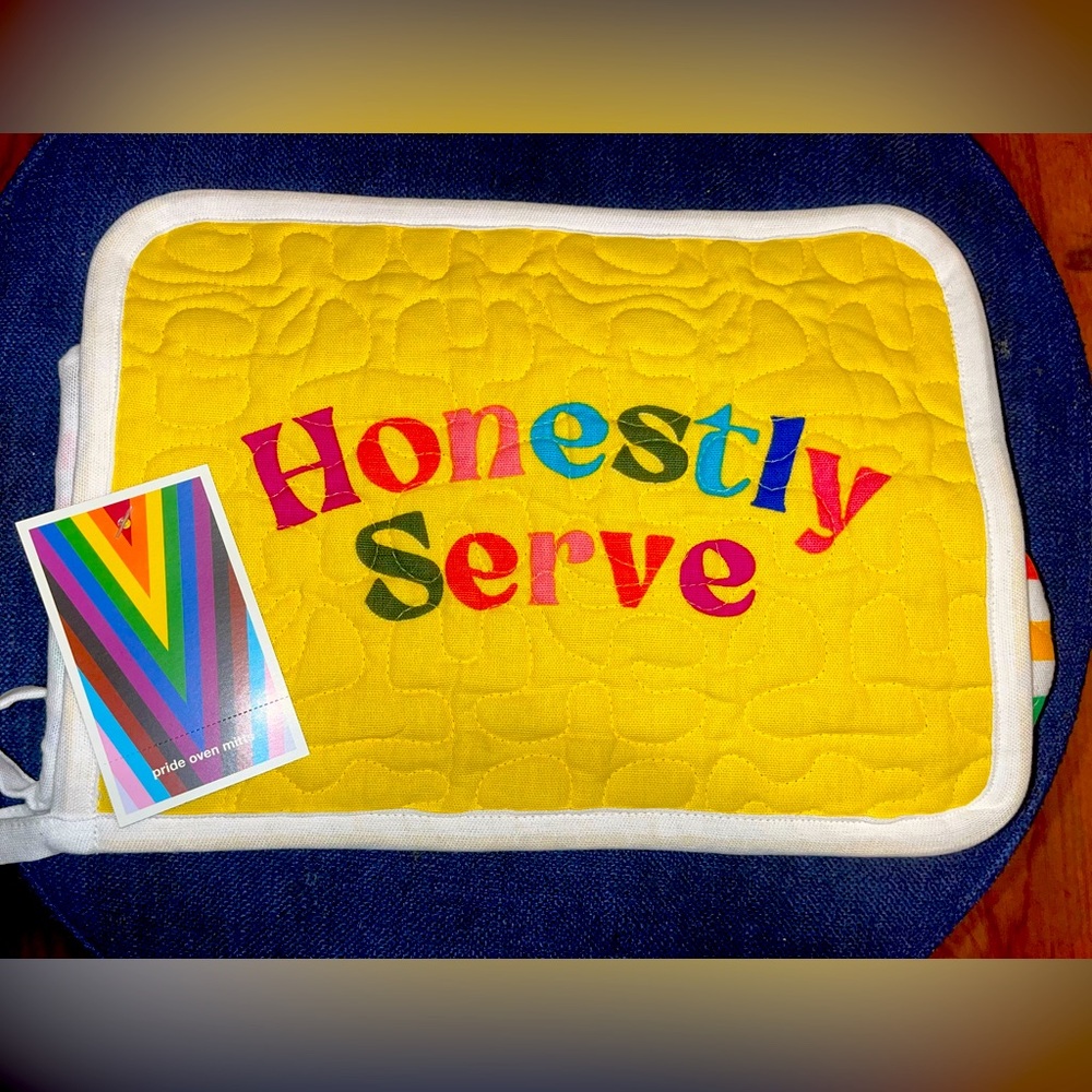 New set of Pride oven mitts